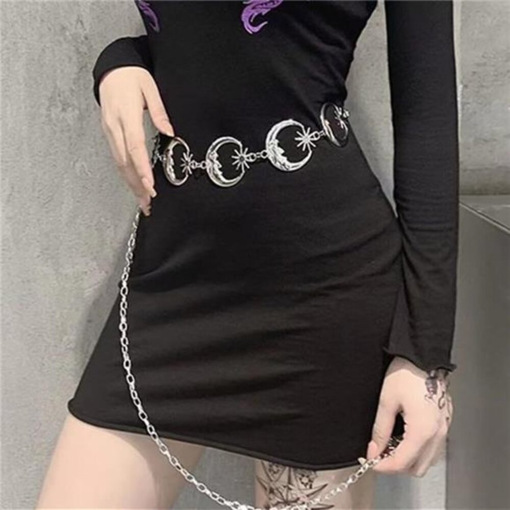 ✨ Multi-Layer Belly Chain with Coin Pendants | Adjustable Gold Waist Chain Belt - Picture 3 of 7